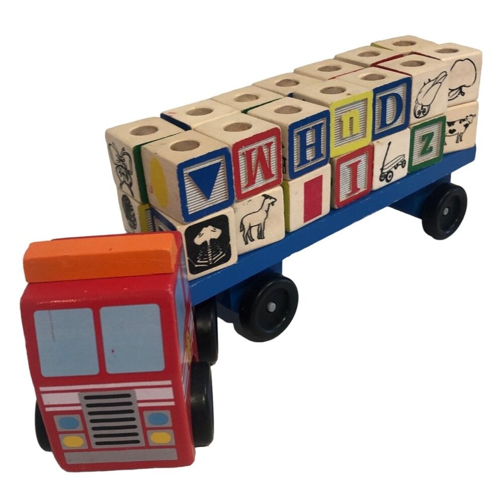 Melissa and Doug Classic Alphabet Tuck and Blocks